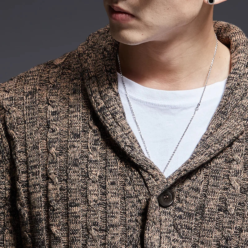 Men's Slim Fit Cardigan - High Quality Casual Style for Autumn