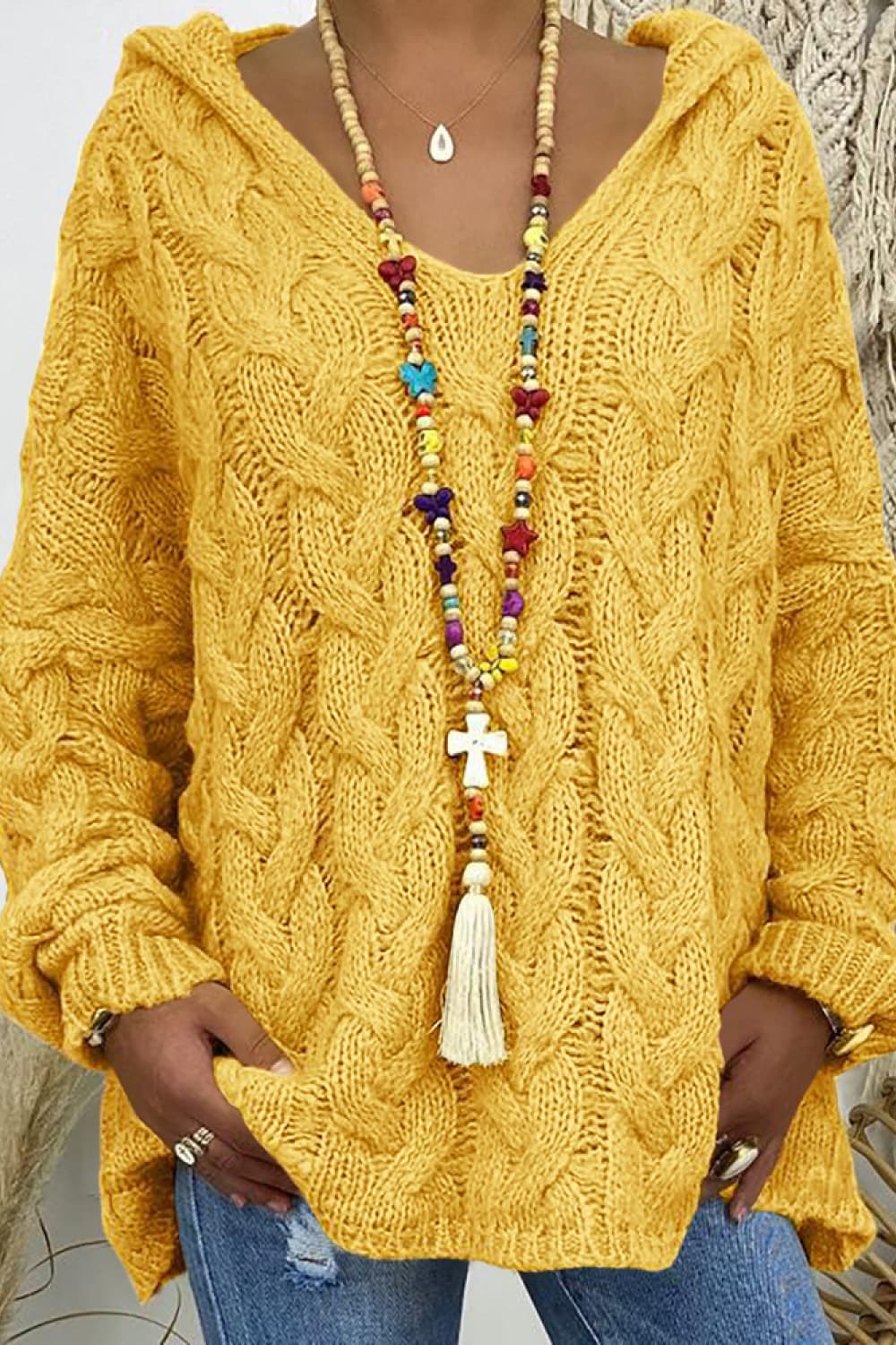 Charo - Hooded Knit Sweater