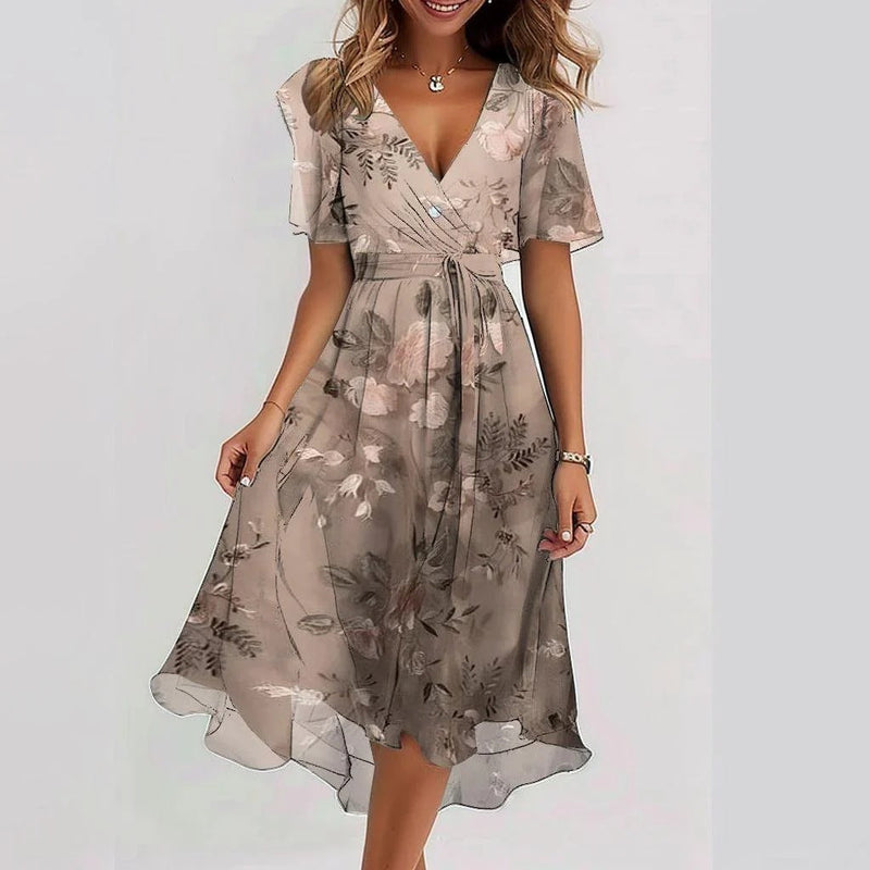 Summer dress with an elegant and feminine design