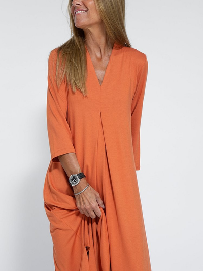 Daniela - Comfortable casual dress with V-neck