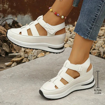 Berta - Women's Hollow Breathable Platform Wedge Sandals