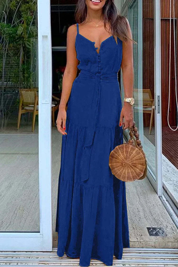Lorena - Button-down shirt dress with bow