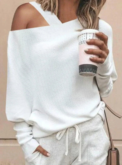 Andrea - Solid Color Off-the-Shoulder Top