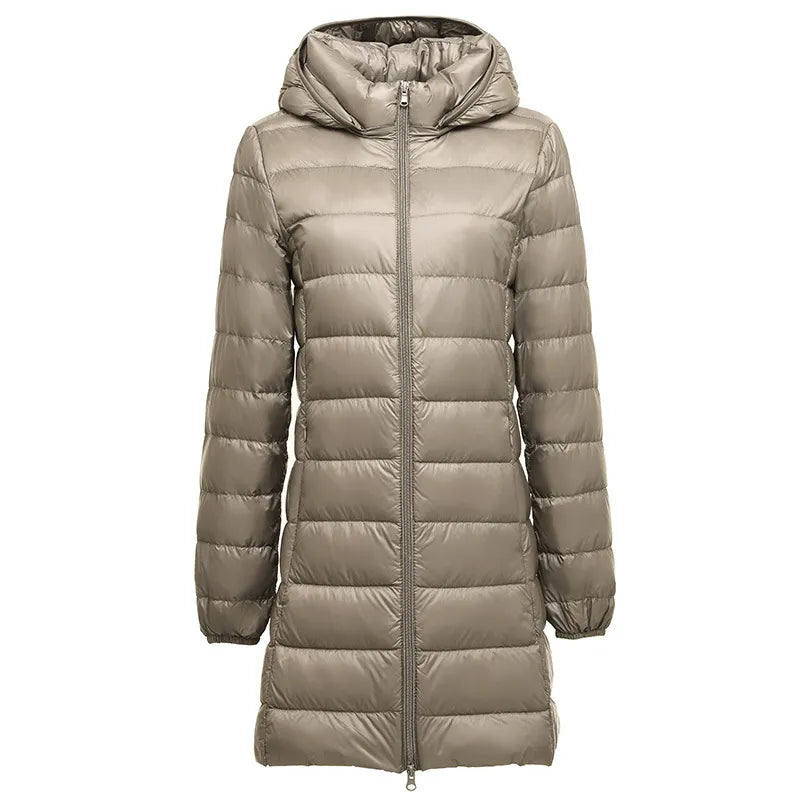 Women's Long Hooded Coat – Warm and Elegant for Any Occasion