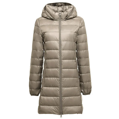 Women's Long Hooded Coat – Warm and Elegant for Any Occasion