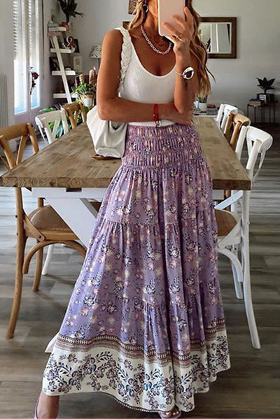 Gemma - Boho print skirt