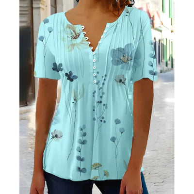 Wendy - Women's Casual Loose Notched Shirt