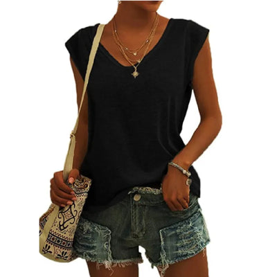 Emma - V-neck knit top