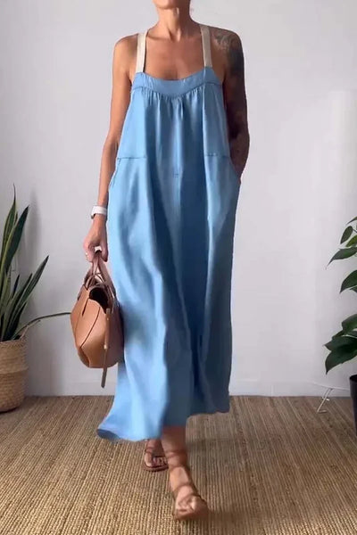 Virginia - Casual loose dress with straps