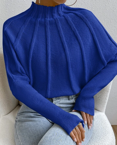 Lilac - Casual semi-high neck sweater