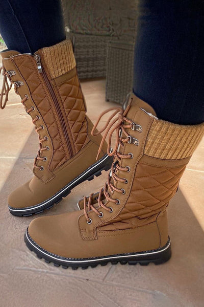 Lace-up Thigh High Boots with Zipper – Elegant and Comfortable Design