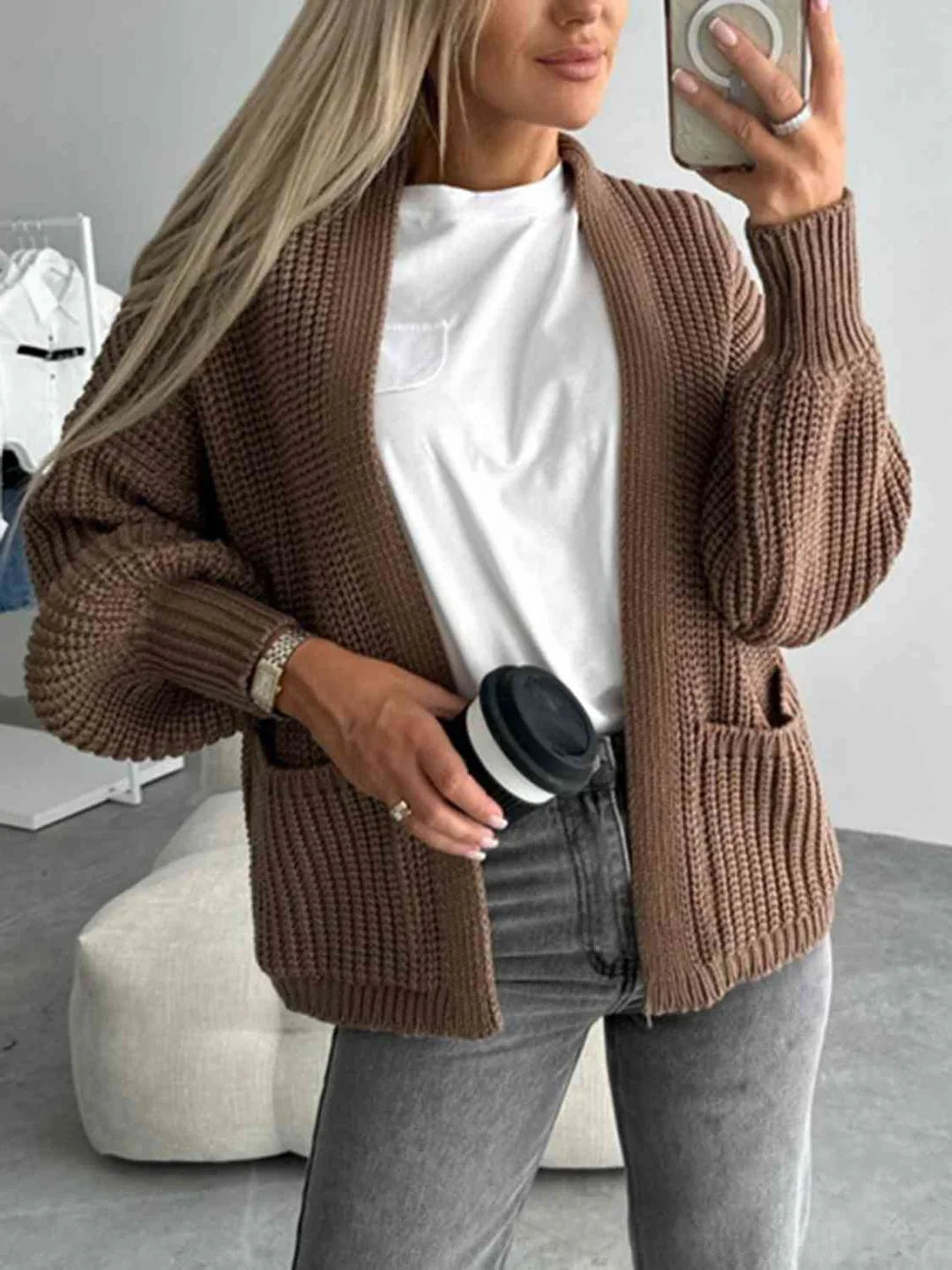 Elegant open-front cardigan: style and comfort for every day