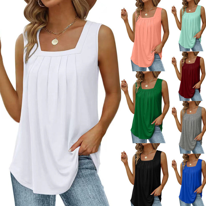 Women's must-have summer square neck tank top
