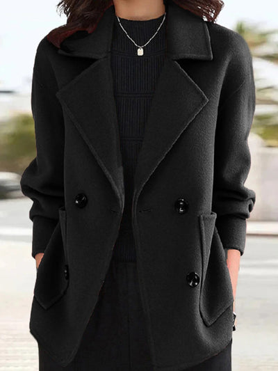 Fashionable casual coat with a laconic collar
