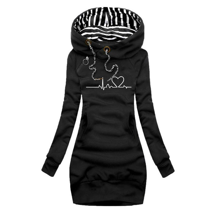Modern printed sweater dress