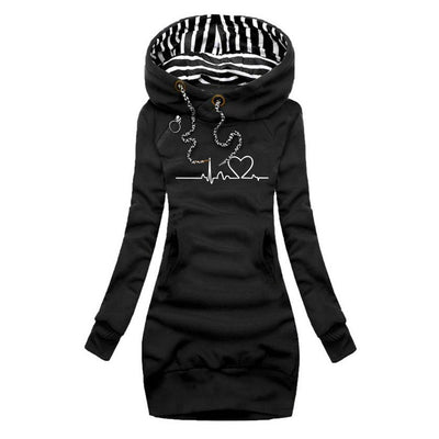 Modern printed sweater dress