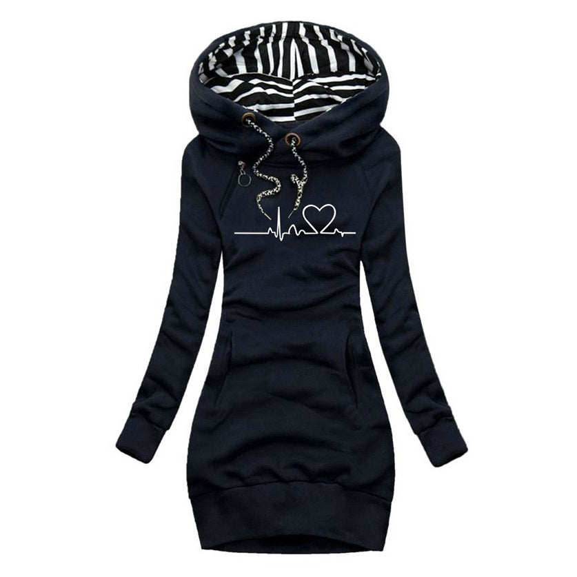 Modern printed sweater dress