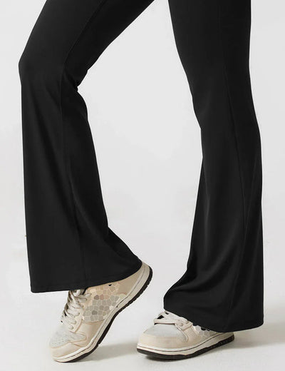 Elegant style V-back flared long jumpsuit