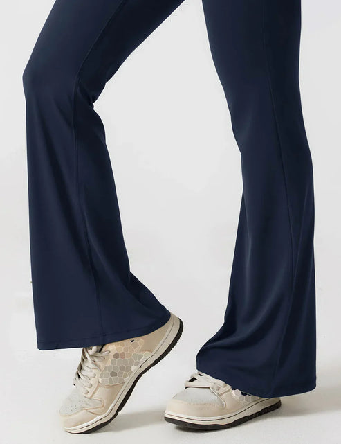 Elegant style V-back flared long jumpsuit