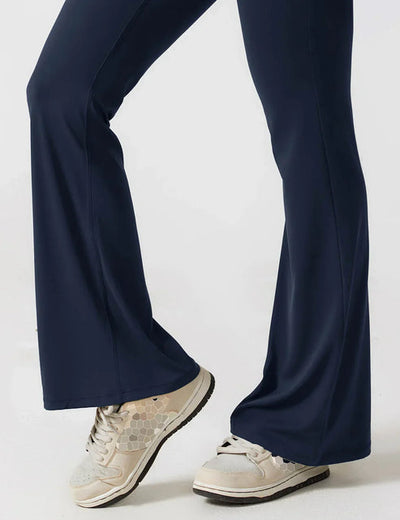 Elegant style V-back flared long jumpsuit