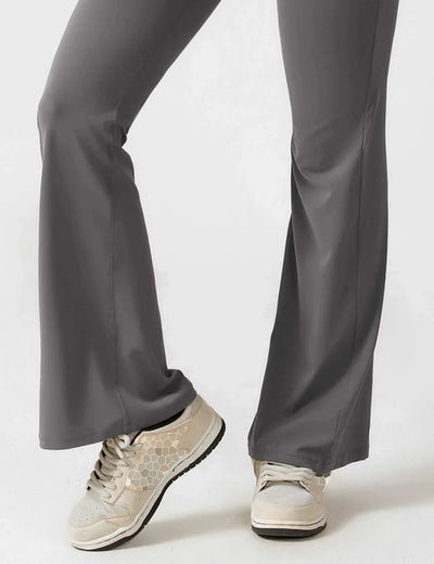 Elegant style V-back flared long jumpsuit