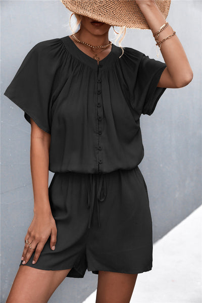 Ada - Jumpsuit with buttoned gathering detail