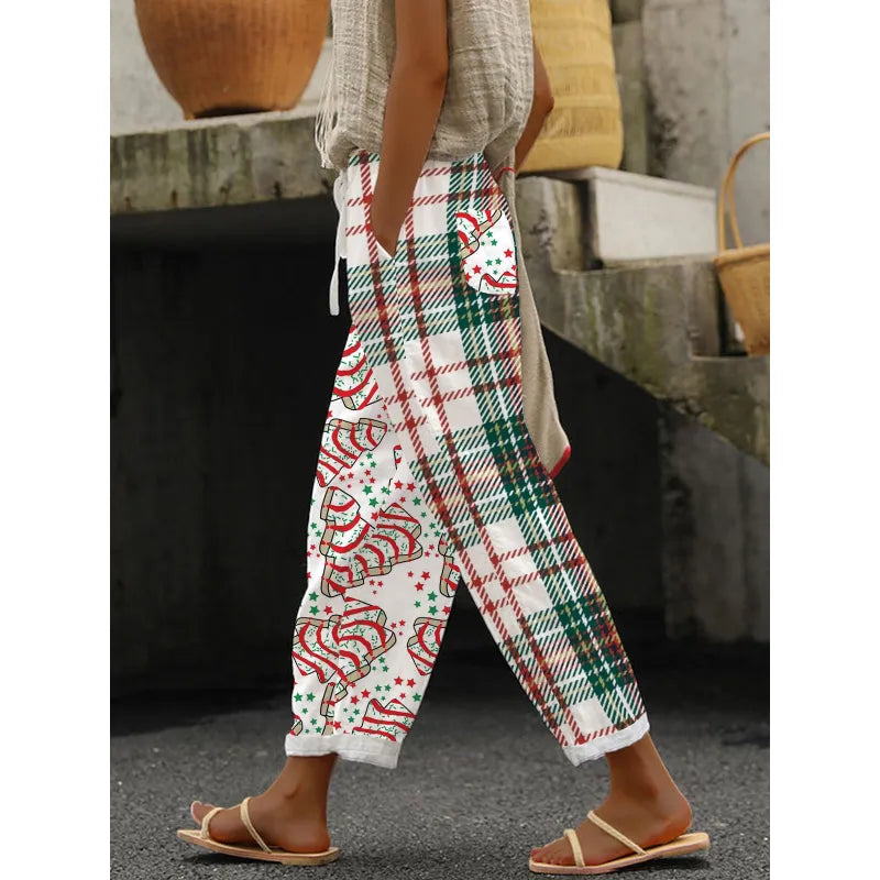 Lauren - Color Block Elastic Waist Pants
