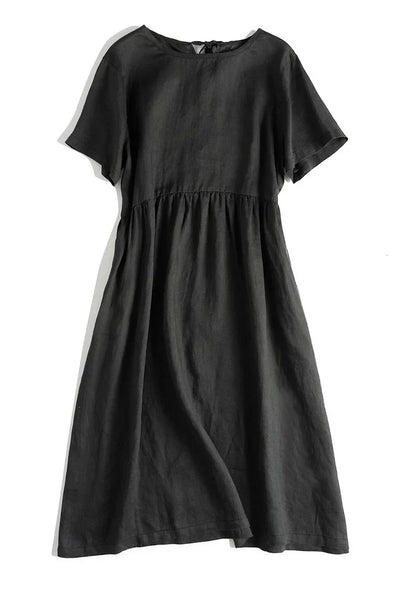 Ainara - Women's Loose Long Pure Linen Dresses Casual Summer Outfits