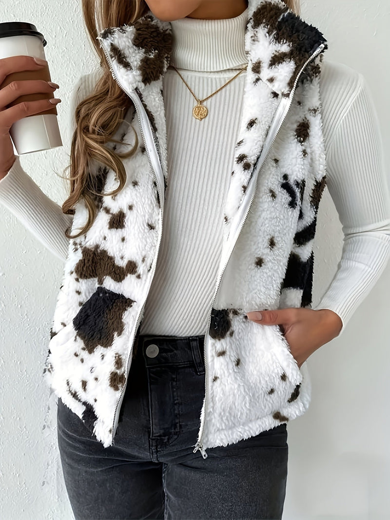Warm and comfortable women's vest with unique design