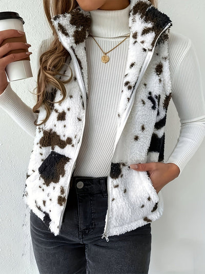 Warm and comfortable women's vest with unique design