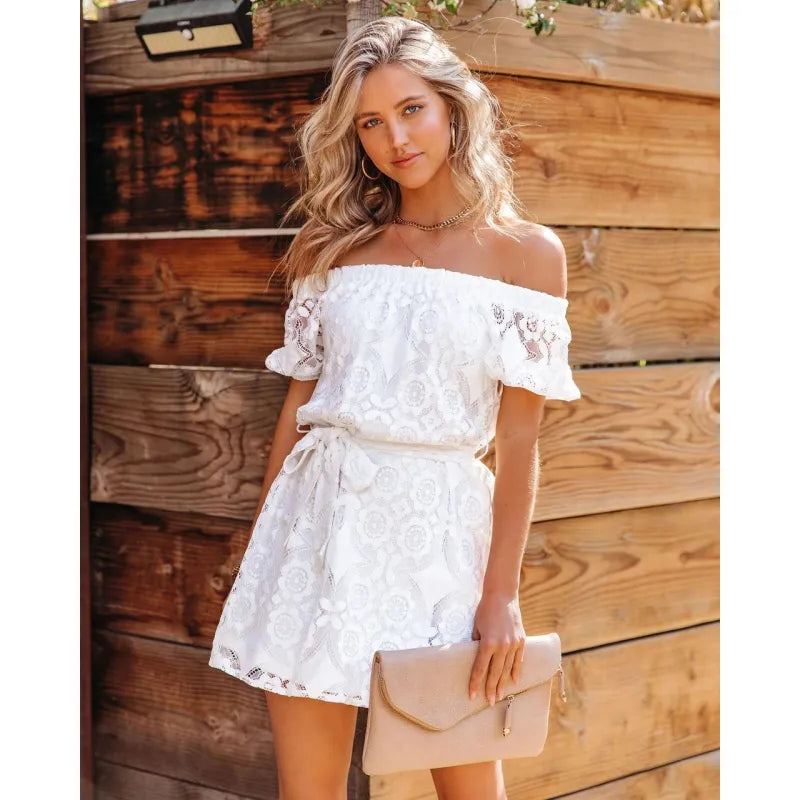 Leyre - Lace mini dress