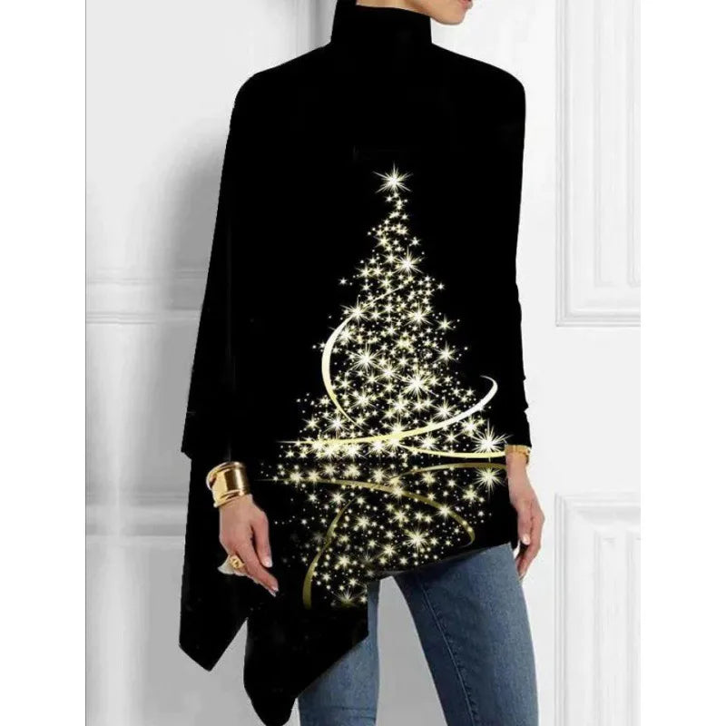 Delia - Asymmetrical high-neck t-shirts