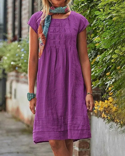 Julia - Women's Vintage Casual Solid Linen Dresses
