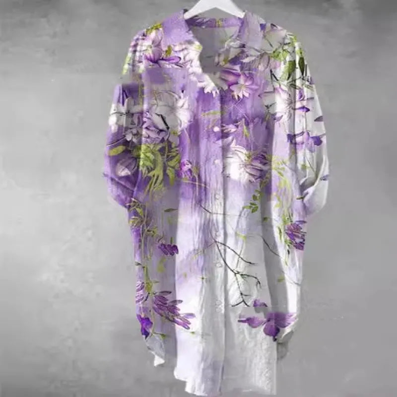 Karol - Slim and comfortable printed sheer dress
