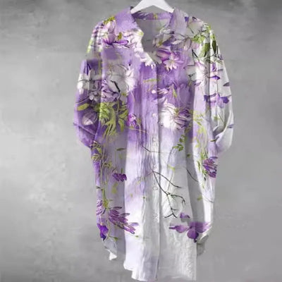Karol - Slim and comfortable printed sheer dress