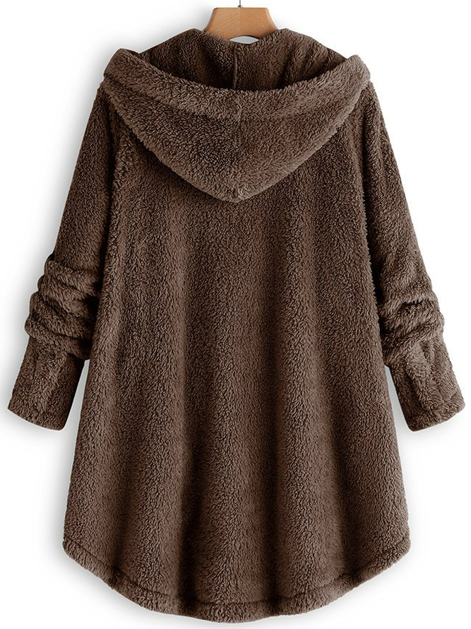 Monochromatic Corduroy Sweatshirt Jacket with a Loose Fit for Maximum Comfort