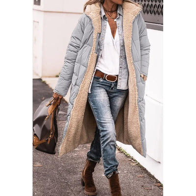 Alicia - Urban jacket with hood and contrasting collar