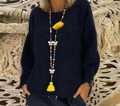 Loose round neck autumn sweater