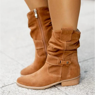Comfortable women's high boots for fall and winter, perfect for everyday wear.