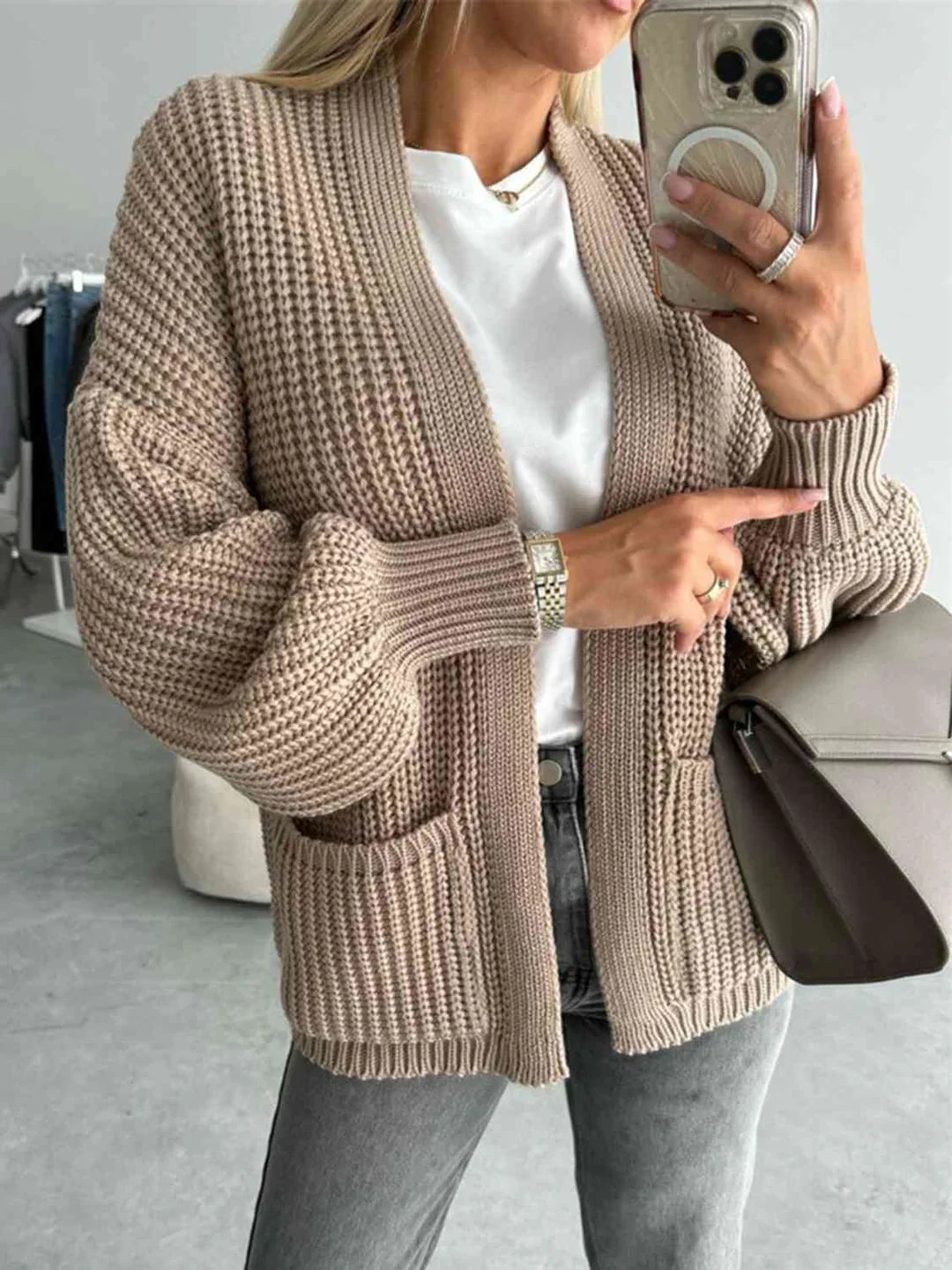 Elegant open-front cardigan: style and comfort for every day