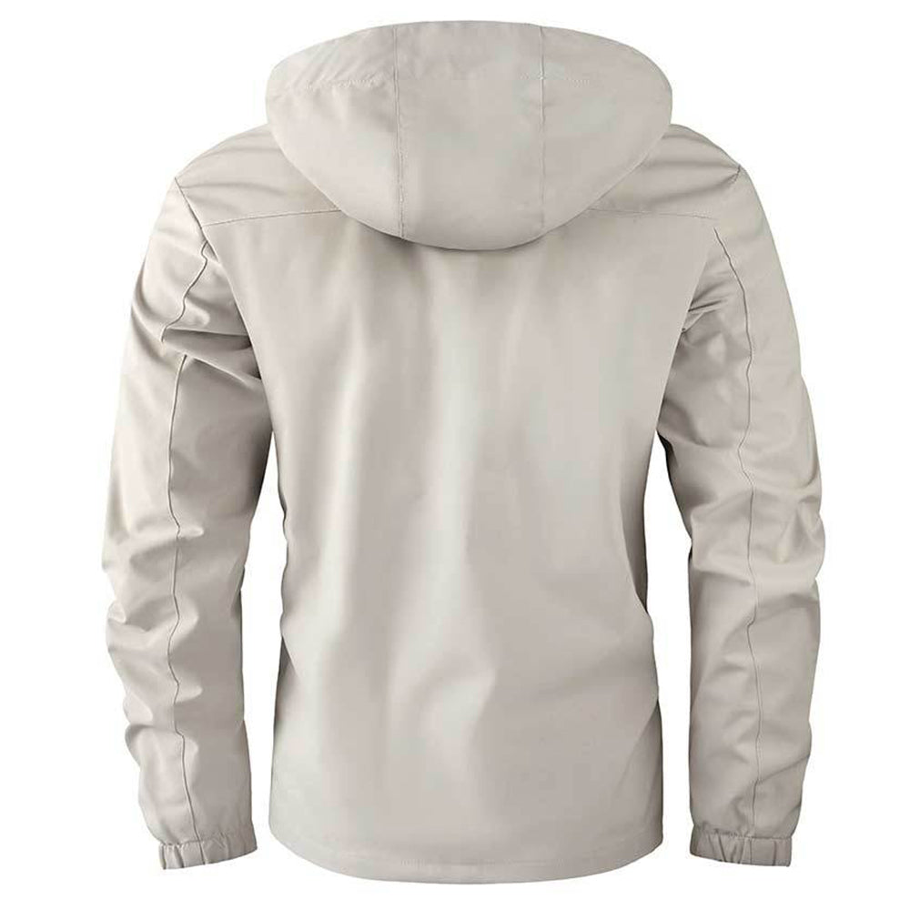Men's mid-length jacket with hood, stylish and functional