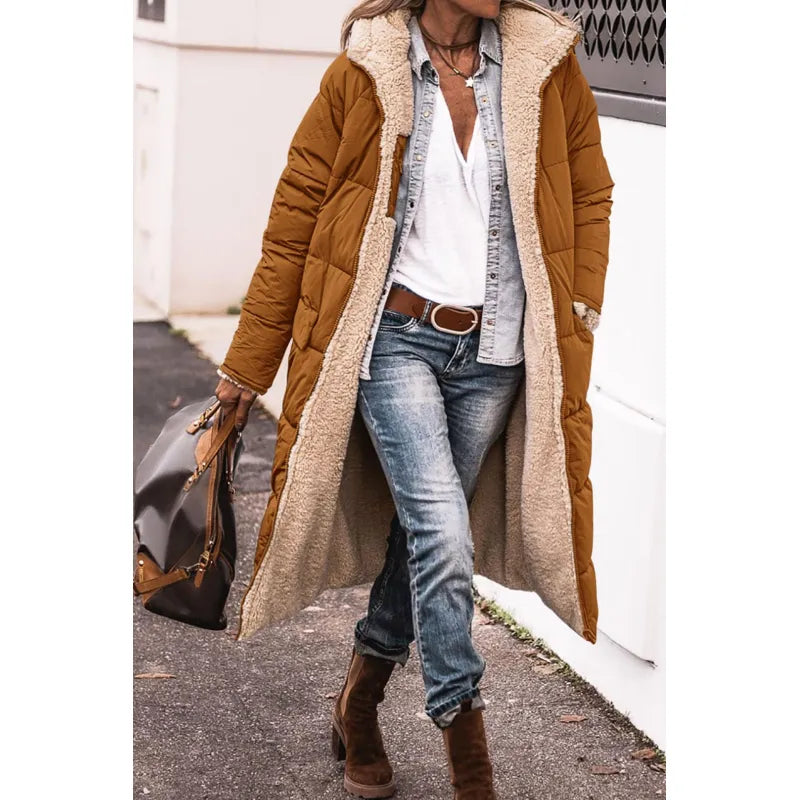 Alicia - Urban jacket with hood and contrasting collar