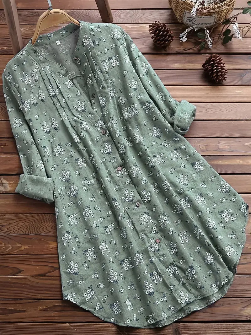 Helle - Shirt with delicate floral print