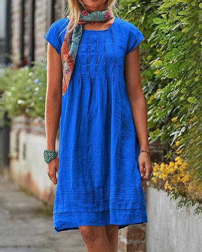 Julia - Women's Vintage Casual Solid Linen Dresses