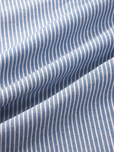 Casual midi dress with stripes and short sleeves