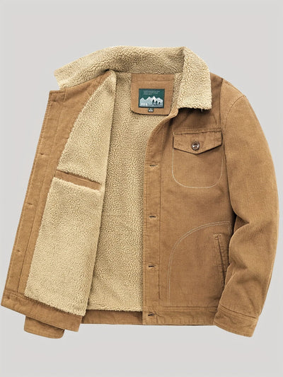 Men's Button-Down Jacket - Ideal for Winter Adventures