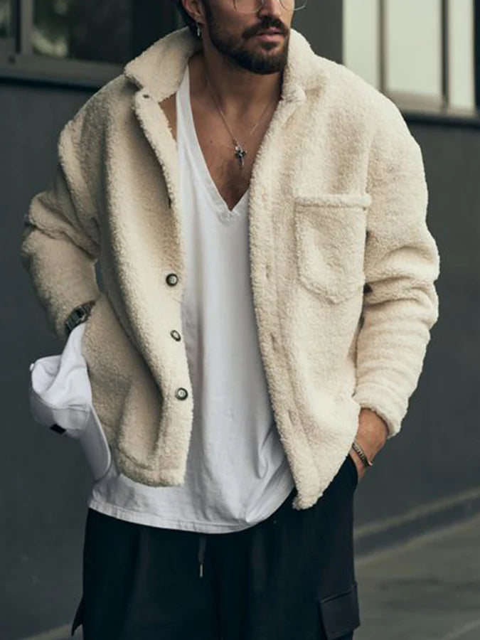 Men's Fleece Winter Jacket - Stylish and Lightweight for the Cold
