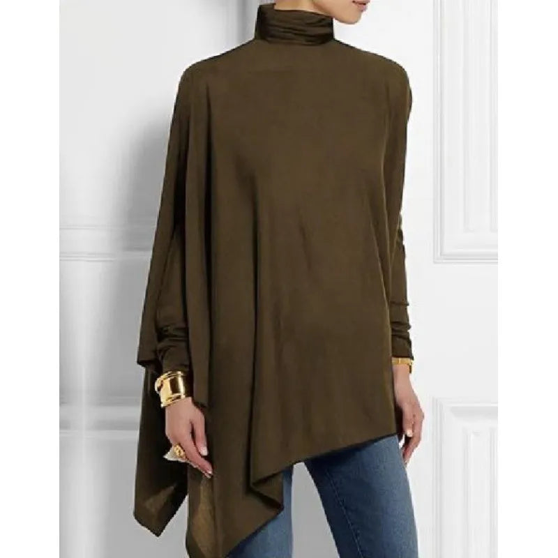 Delia - Asymmetrical high-neck t-shirts