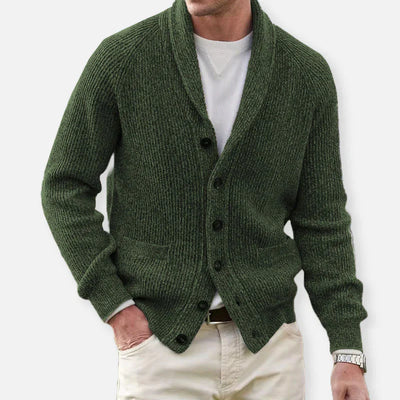 Men's hand-knitted cardigan