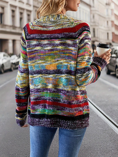 Margit - Striped cardigan for autumn